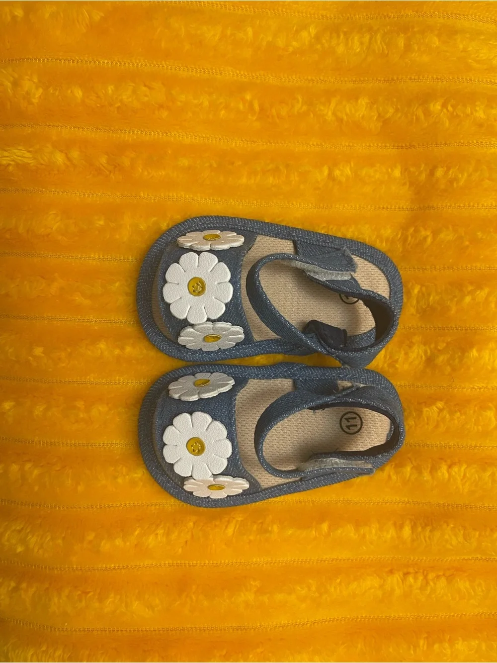 Kids Blue Daisy Sandals - Floral Strap Toddler Shoes
